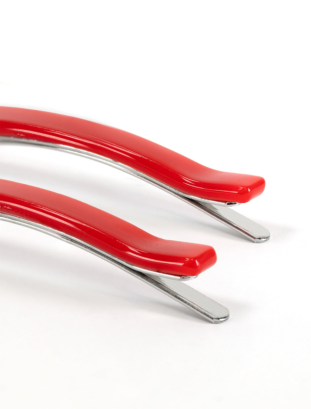 eco simple bobby pin set in red