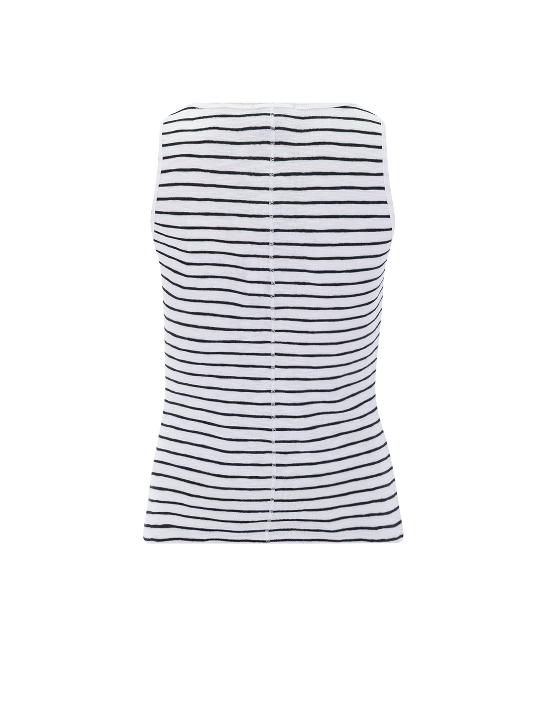 striped high neck tank in black stripe