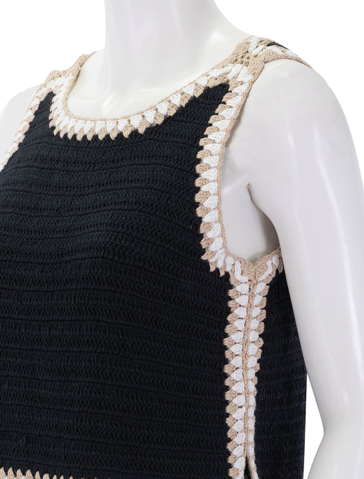 crochet tank in black