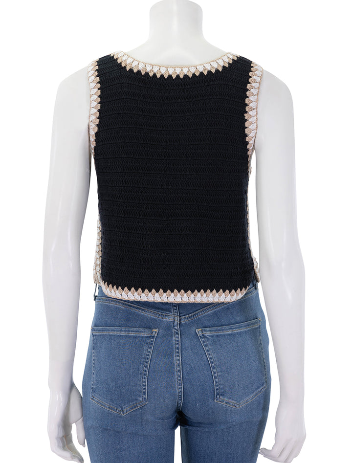 crochet tank in black