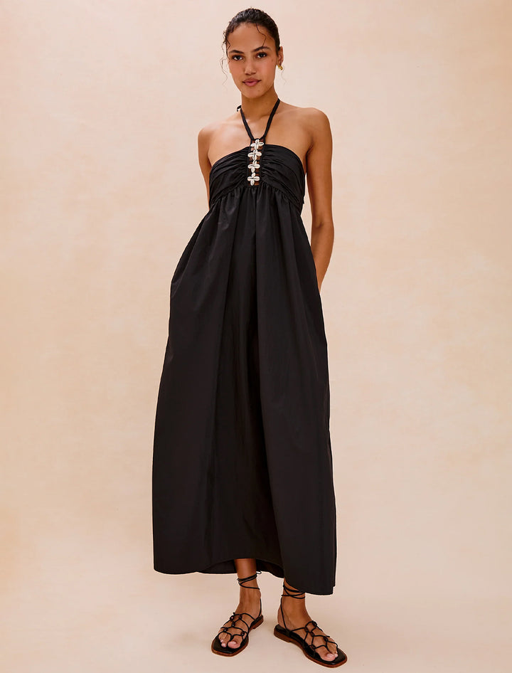 palazzo dress in black