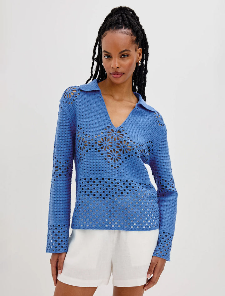 louiza top in french blue