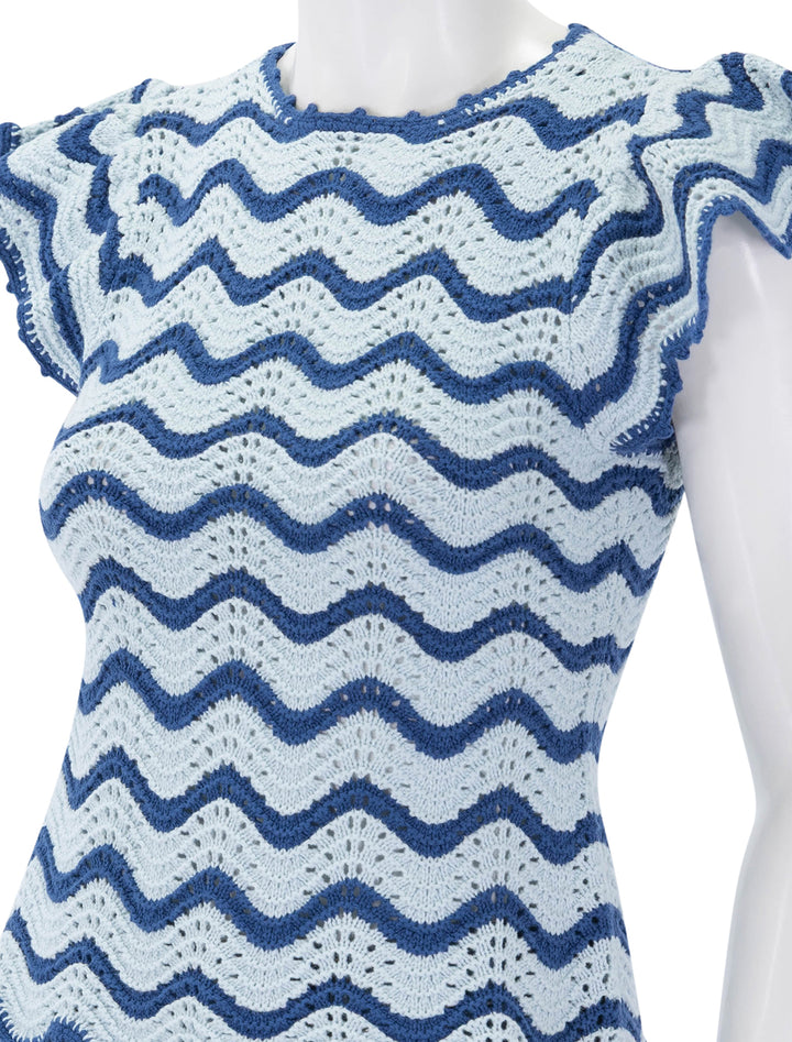 coen top in azure scallop