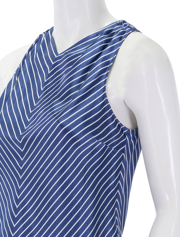 close up view of aris top in twilight stripe
