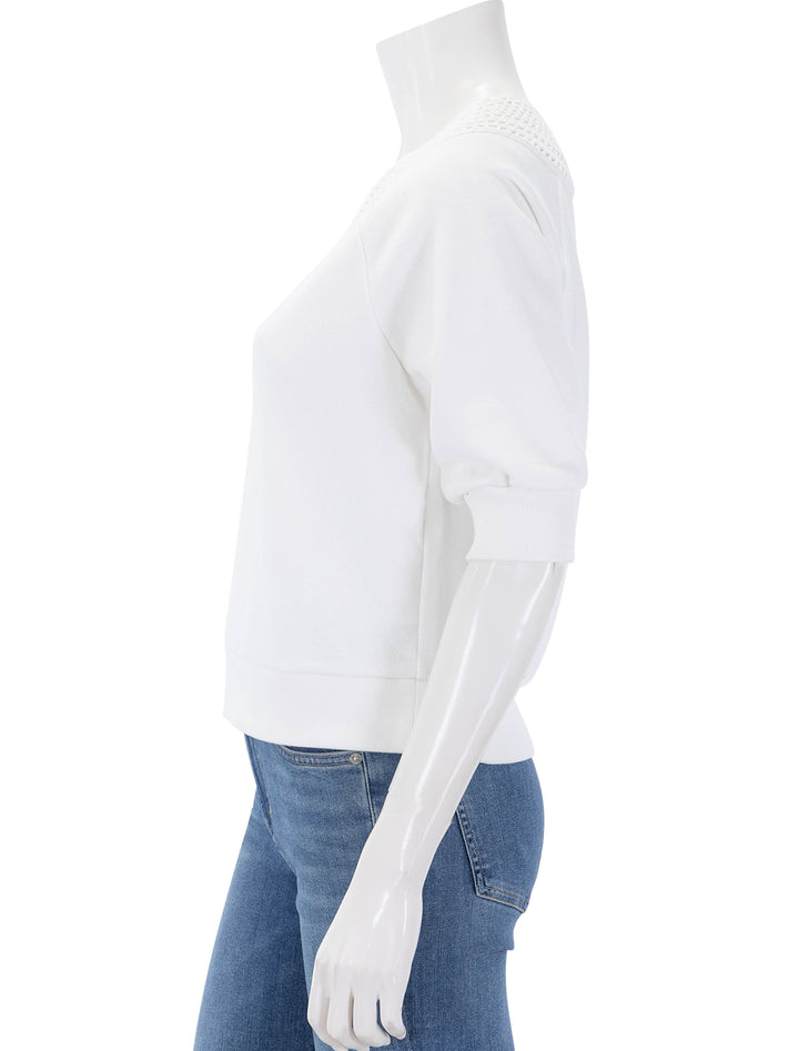 side view of mariposa top in ivory
