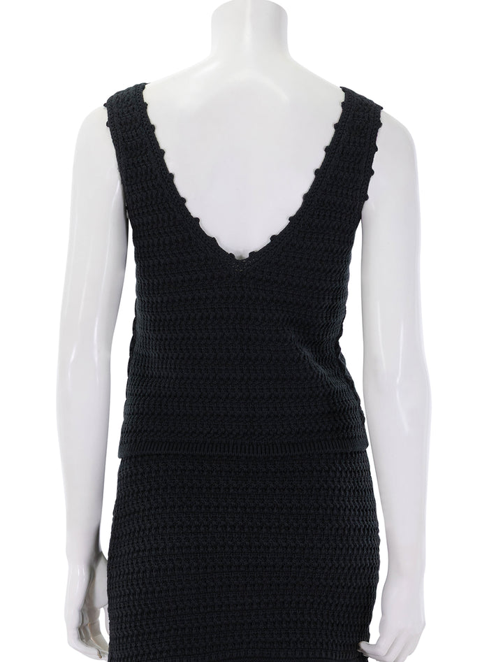 back view of matilde knit tank in black