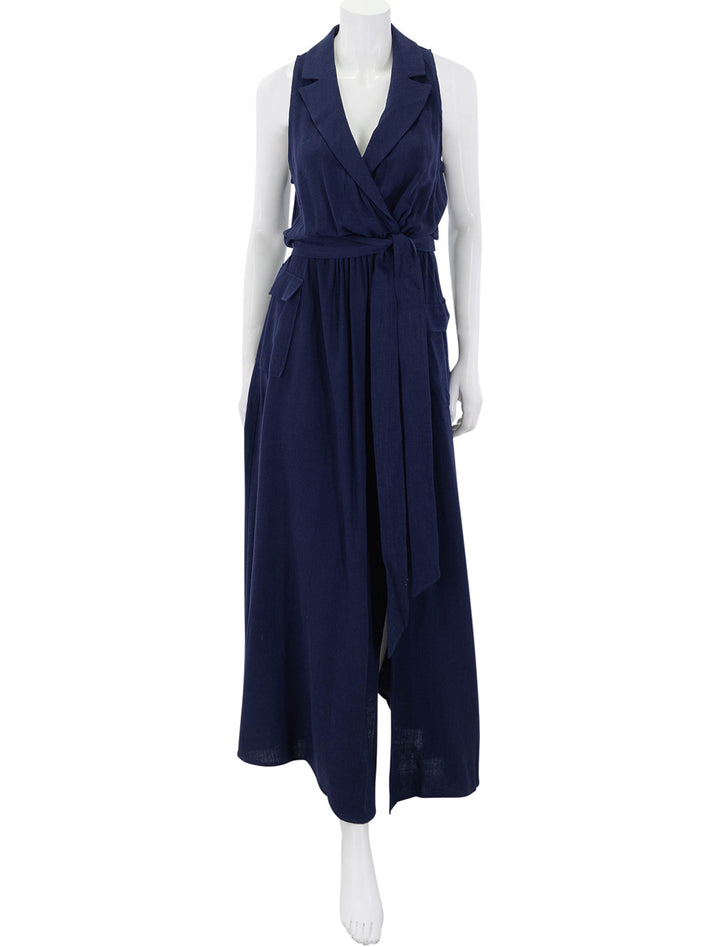 mayer military maxi dress in midnight