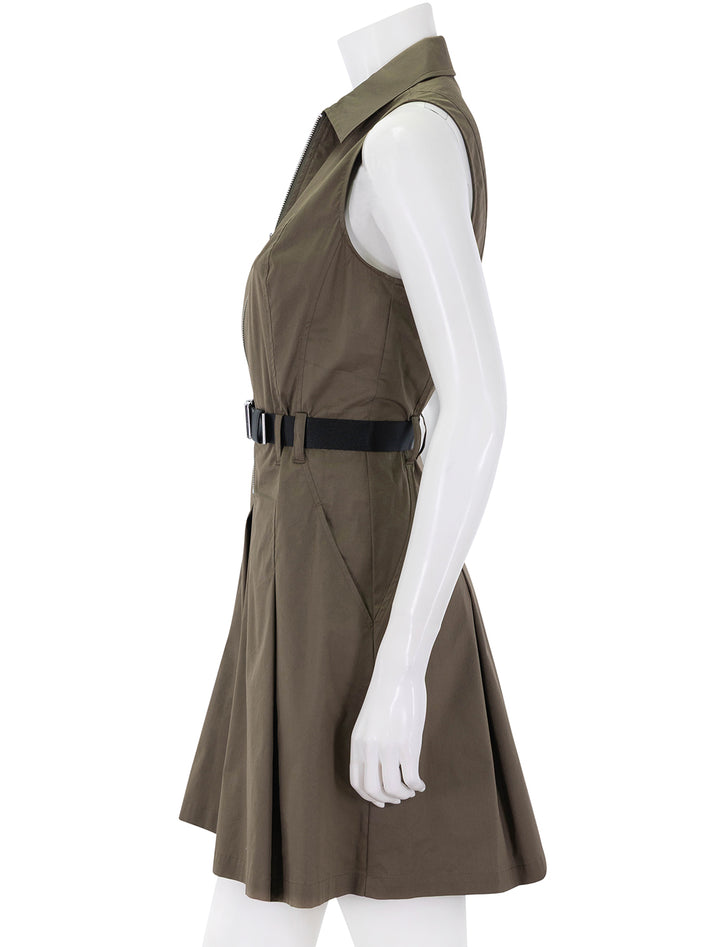 sima mini shirt dress in pine