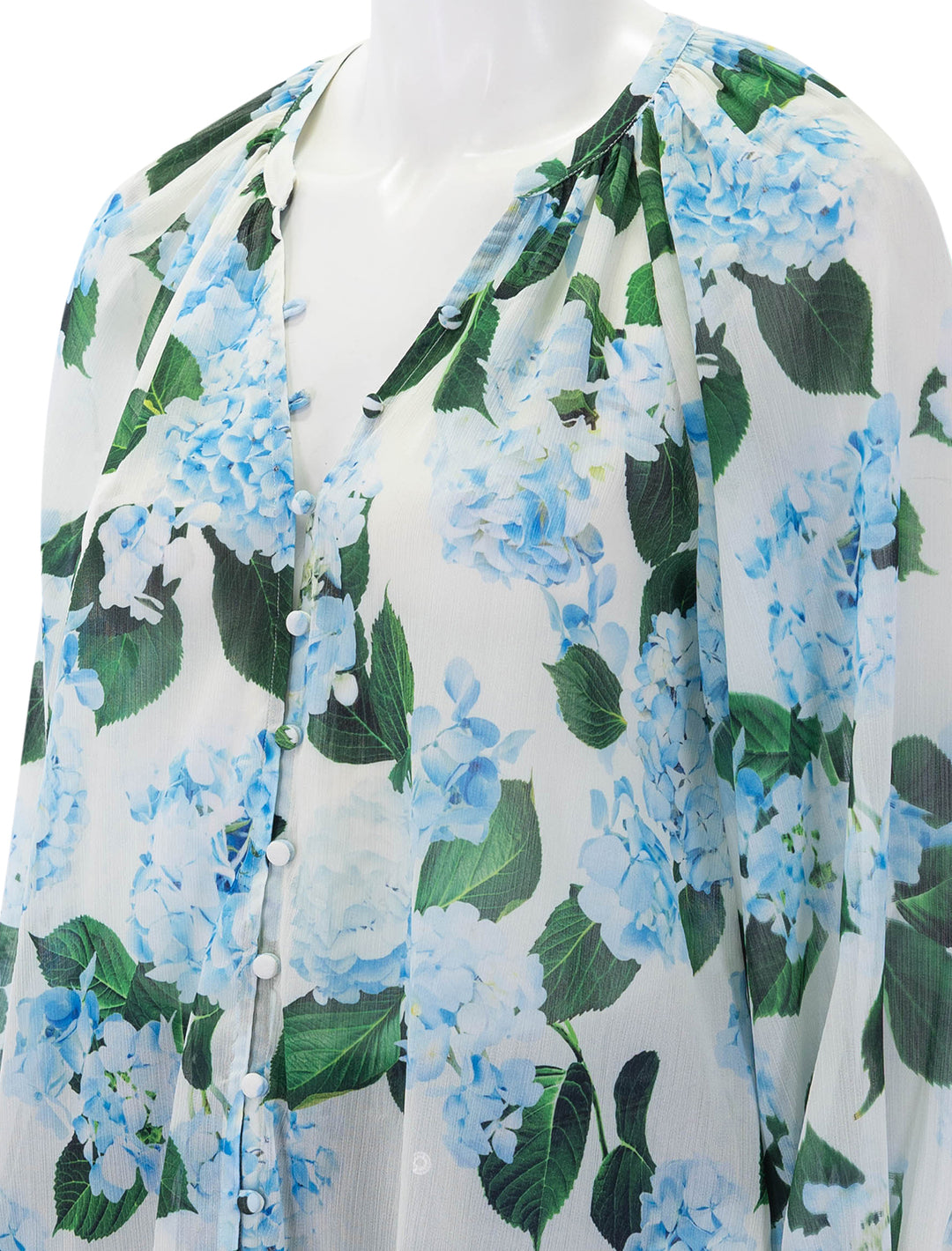 teagan blouse in hydrangea print