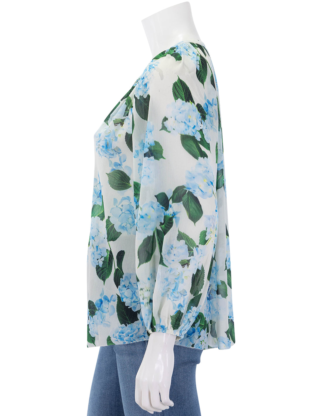 teagan blouse in hydrangea print