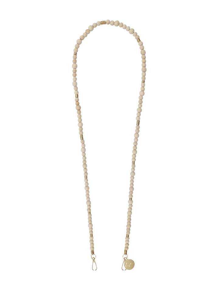 hayley beige long chain phone strap