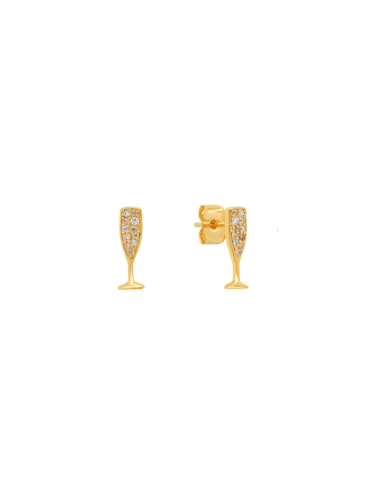 champagne glass studs