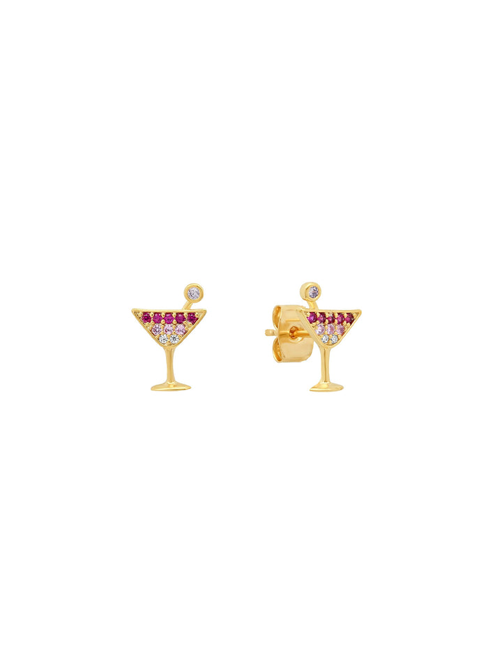 martini glass studs