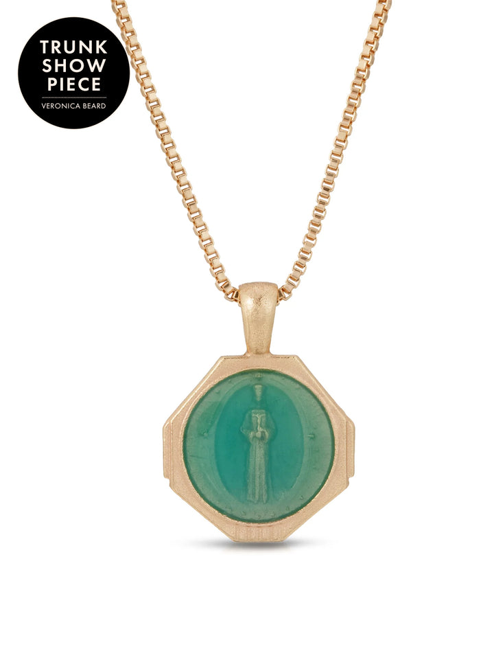 sofia pendant necklace in seafoam green