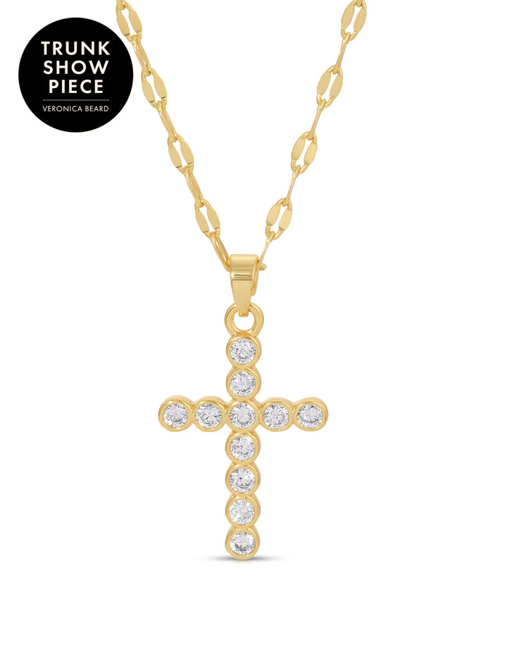 francesca cross necklace with cz