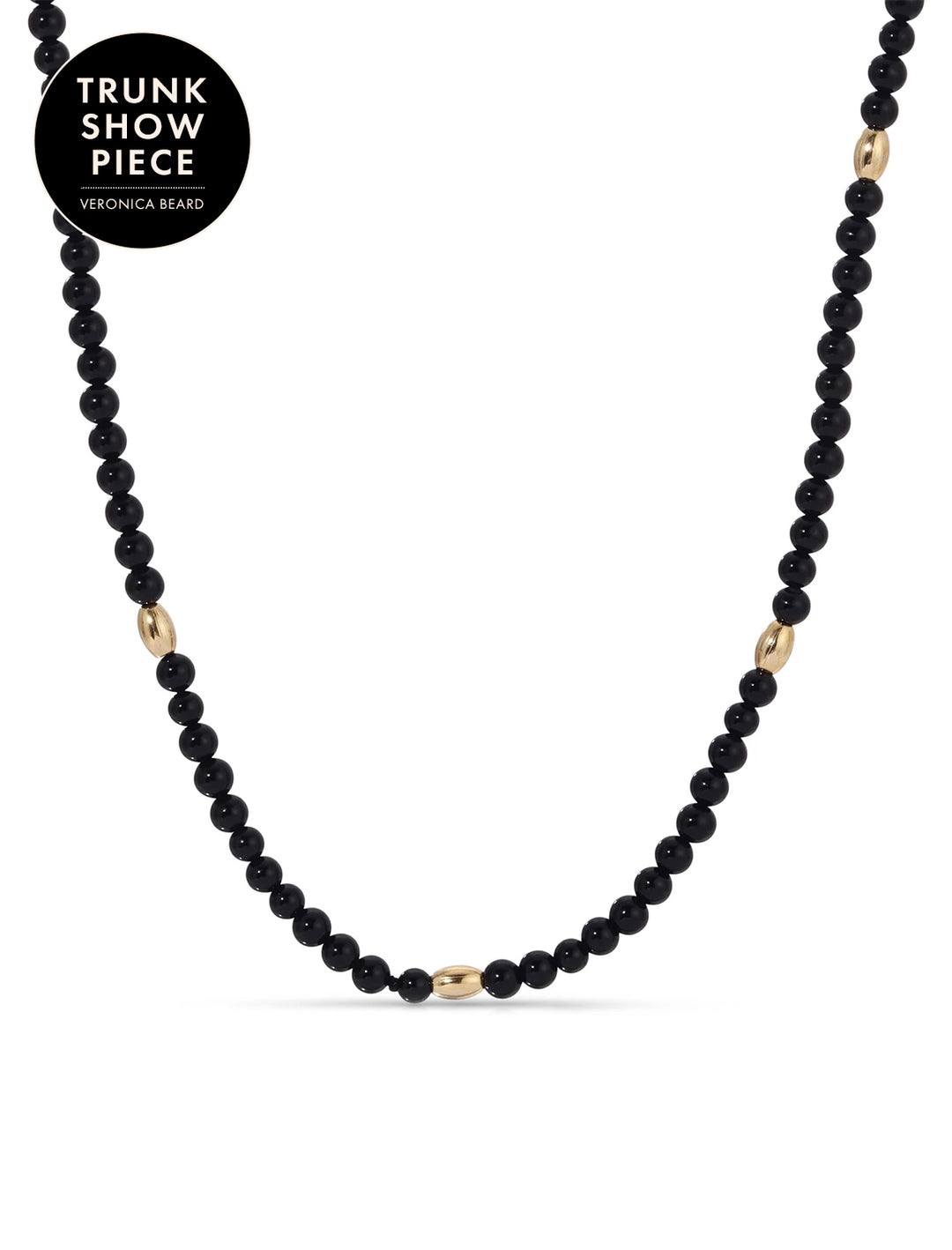 bali beaded necklace in black onyx