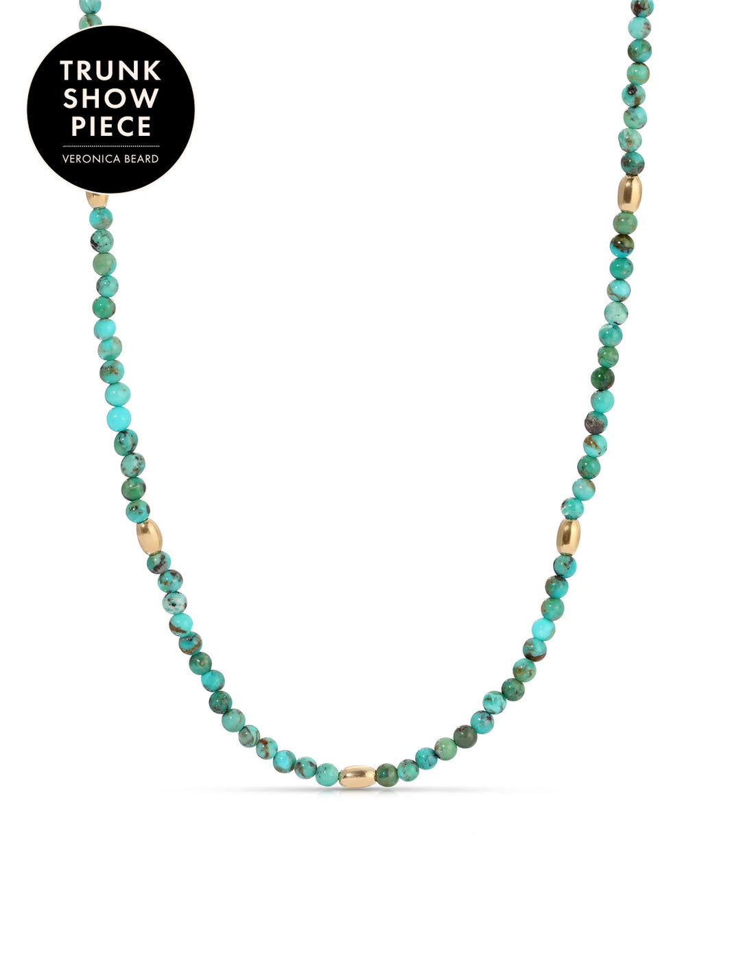 bali beaded necklace in turquoise