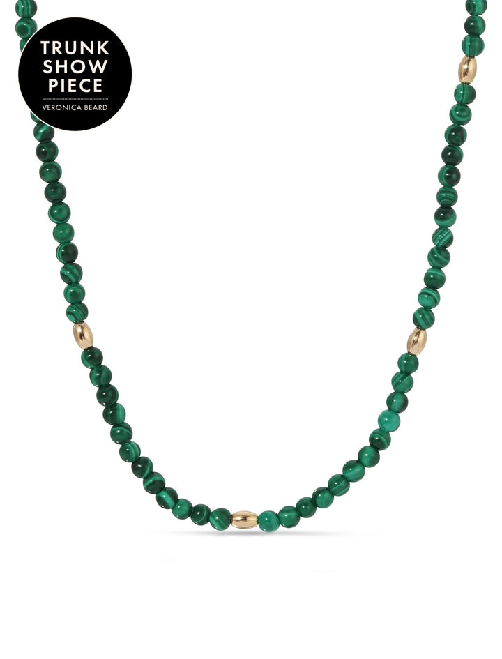 bali beaded choker in malachite