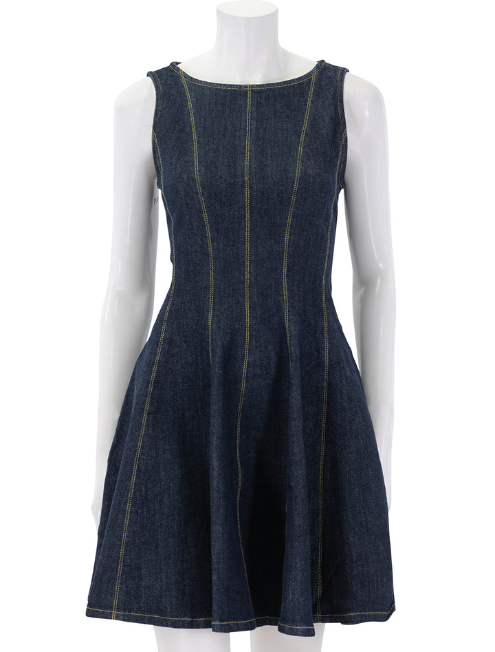nili dress in washed denim