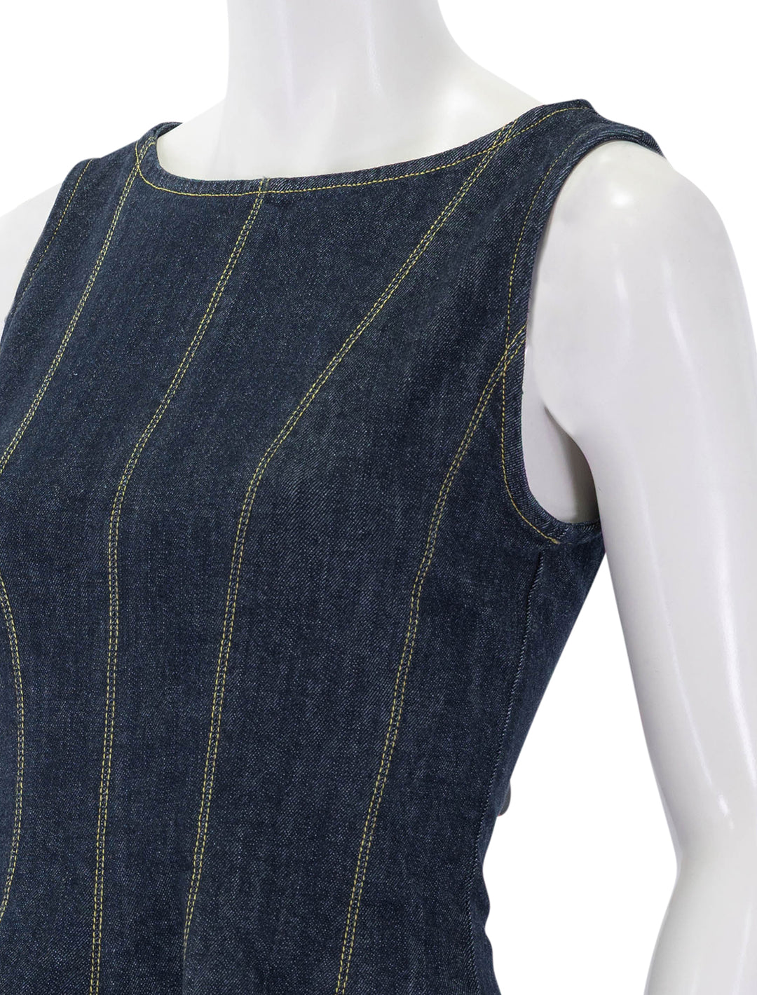 nili dress in washed denim