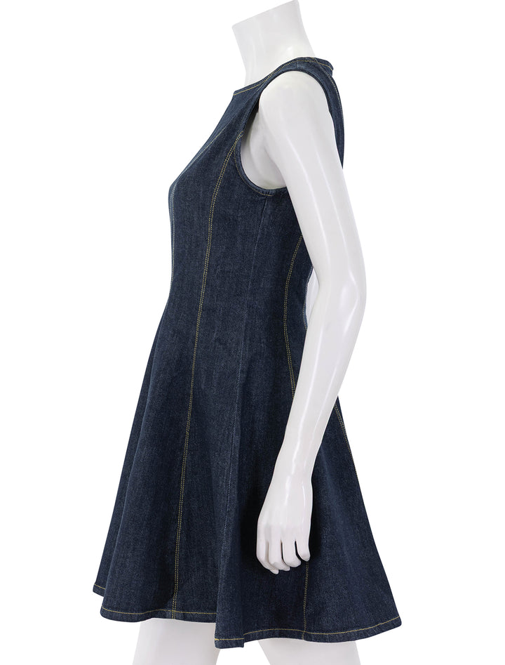 nili dress in washed denim