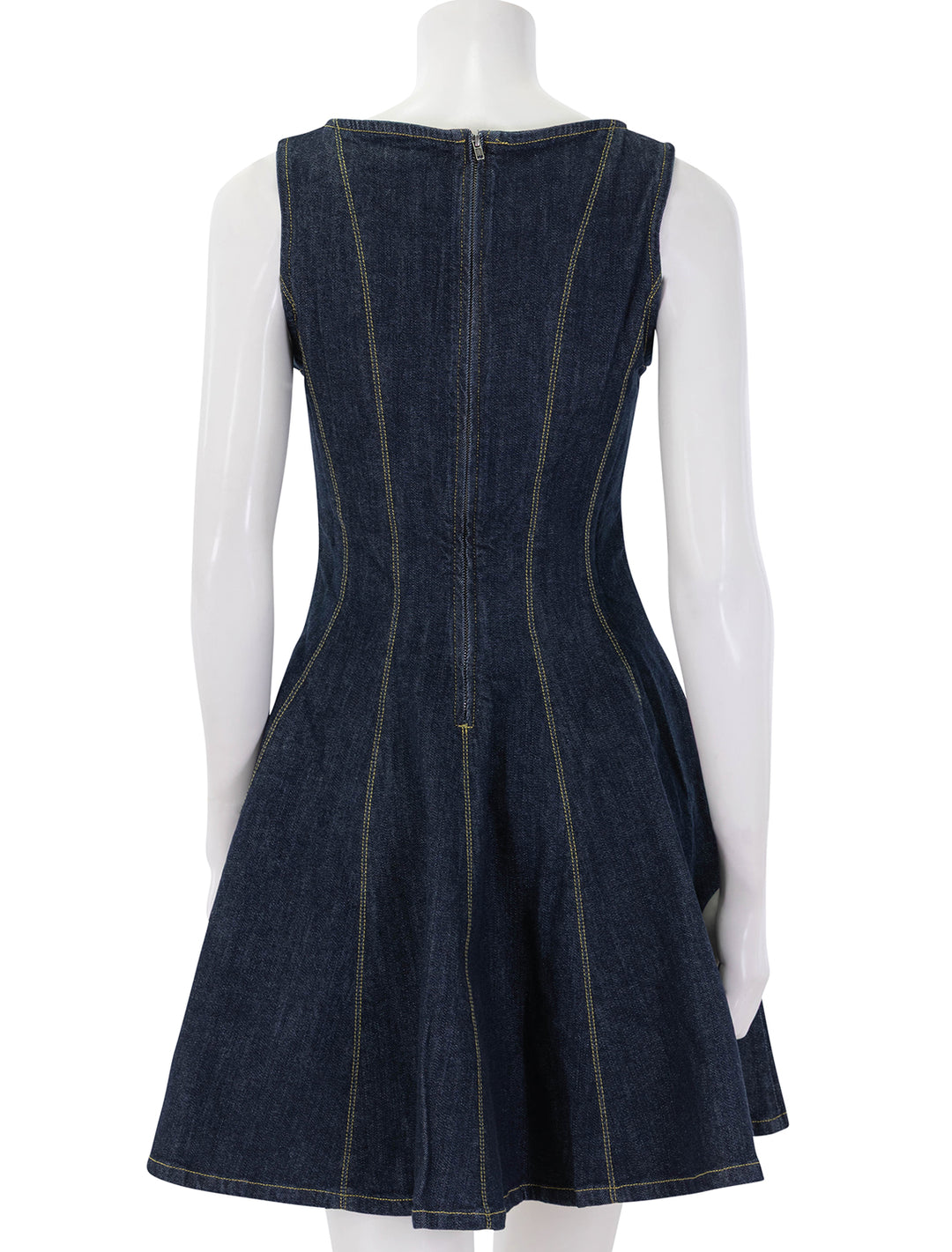 nili dress in washed denim