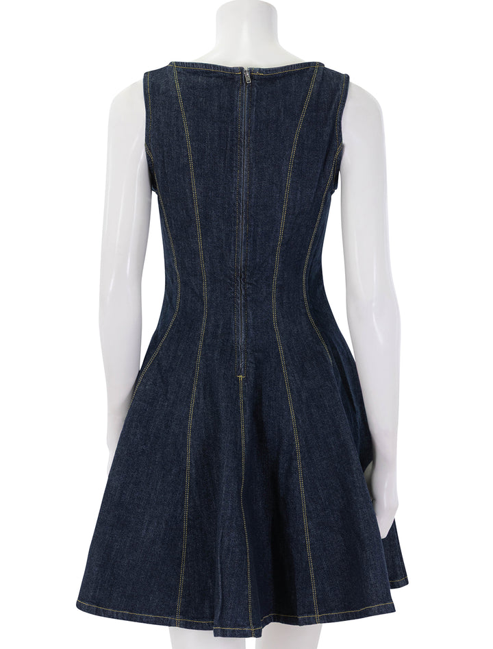 nili dress in washed denim