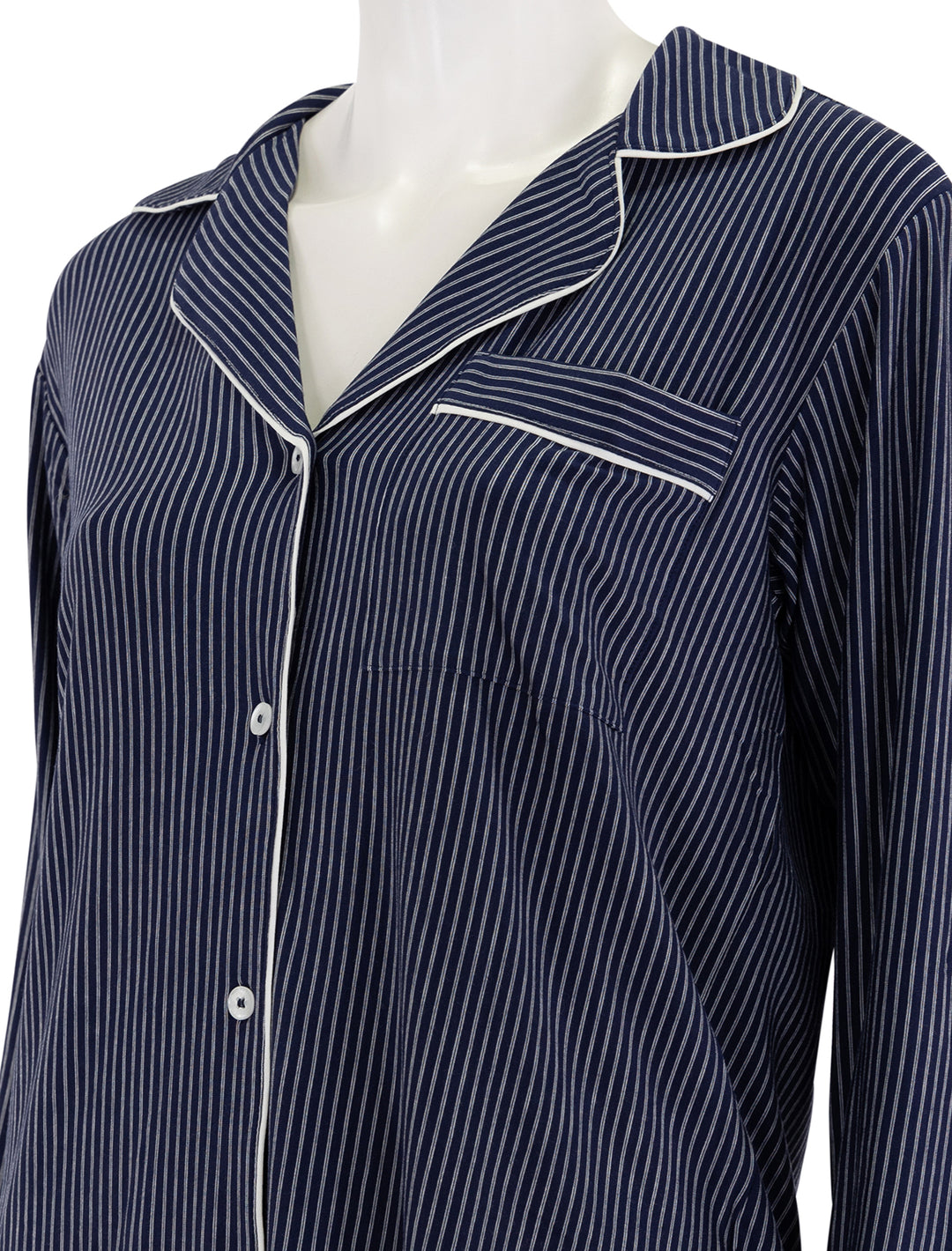 gisele pajama set in navy and white stripe