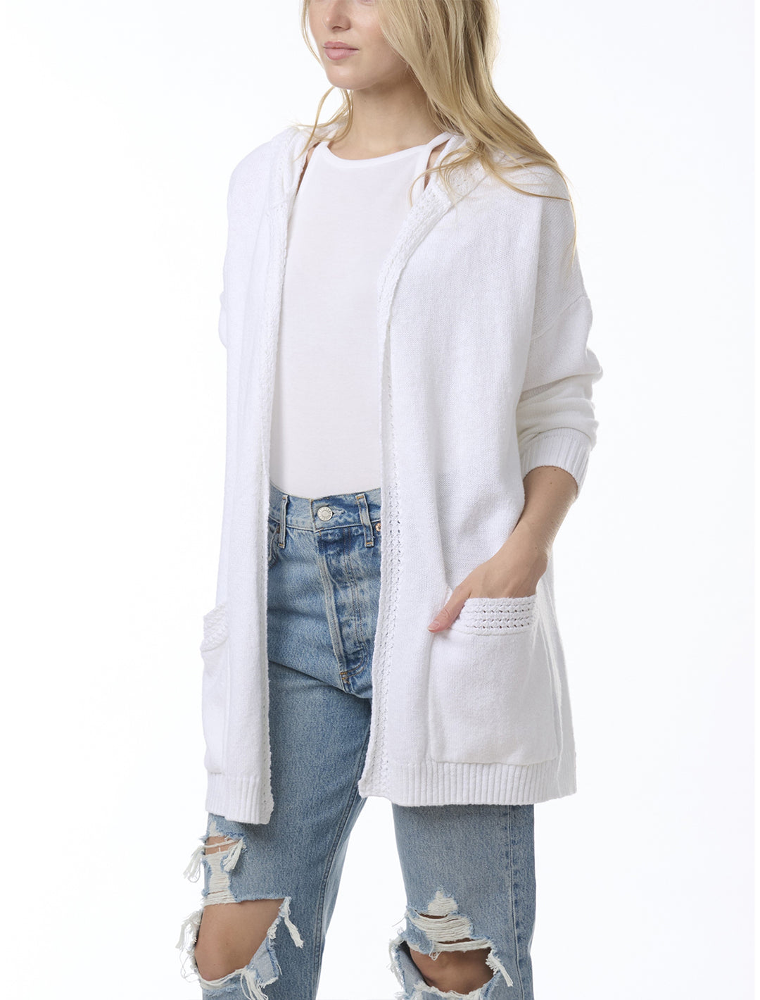 talula sweater cardigan in white