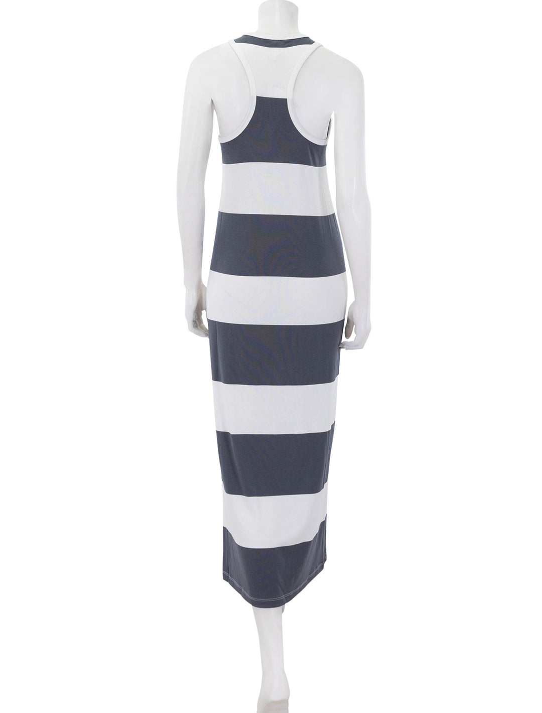 jenna stripe dress in white and ink