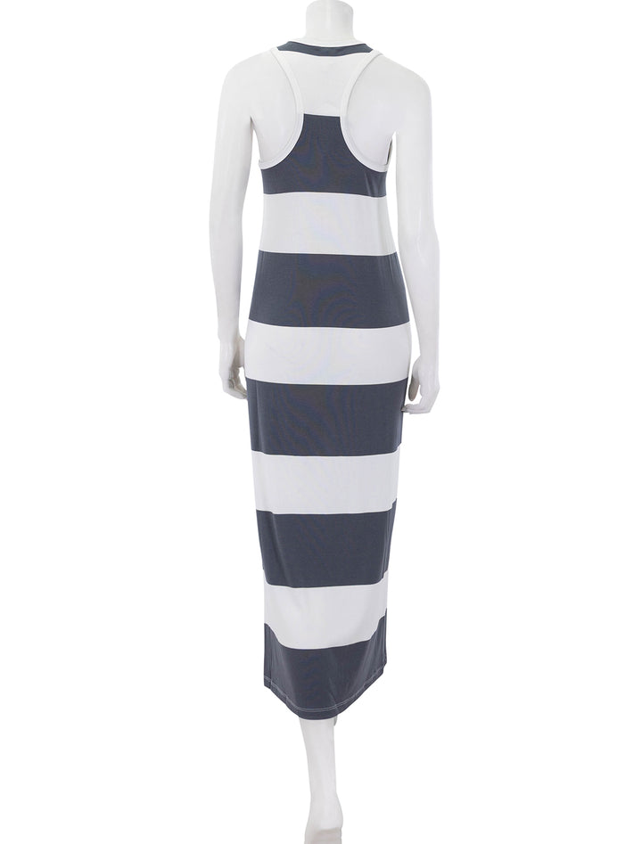 jenna stripe dress in white and ink