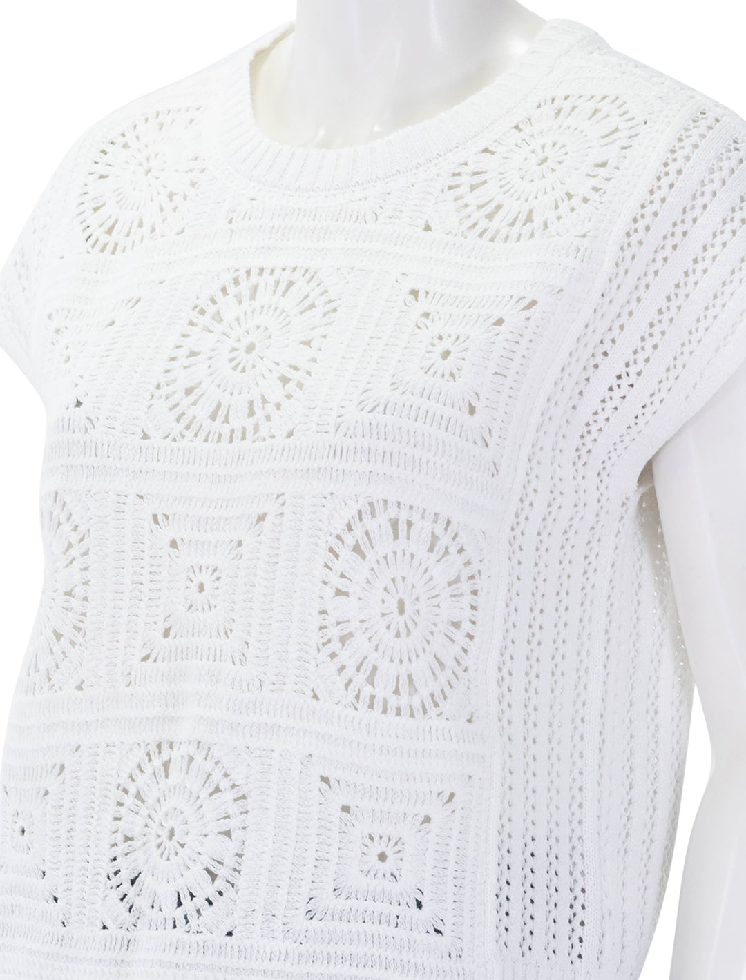 anderson crochet top in white