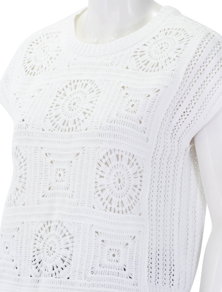 anderson crochet top in white