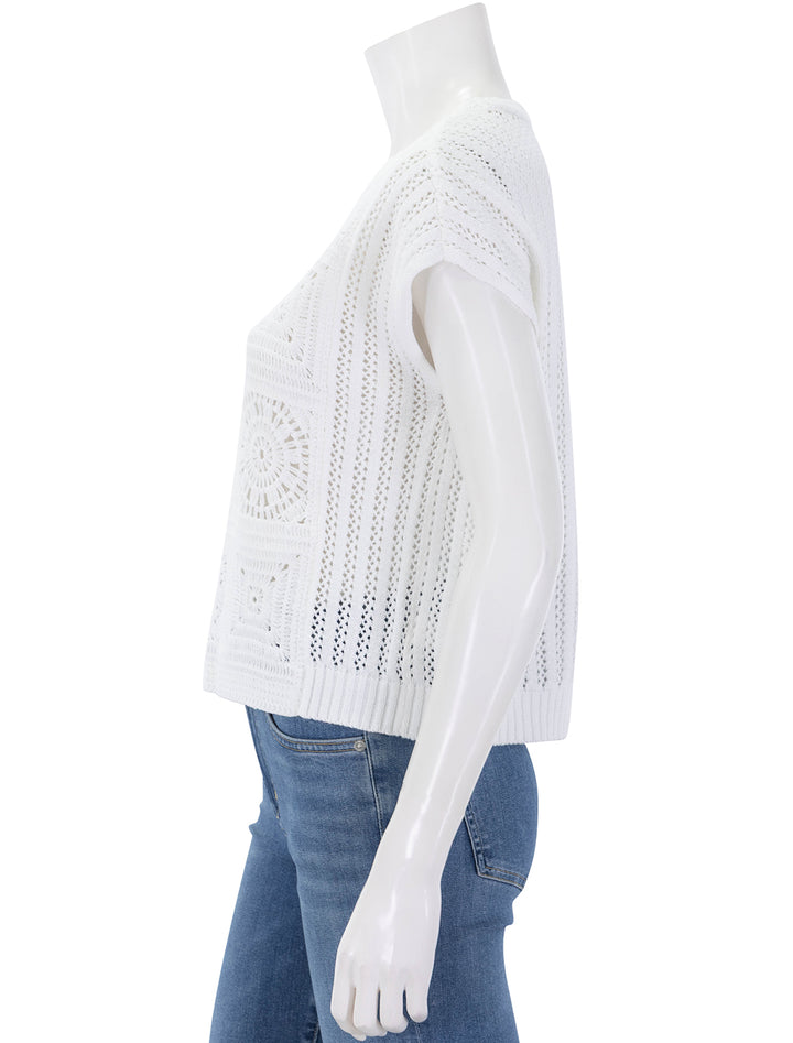 anderson crochet top in white