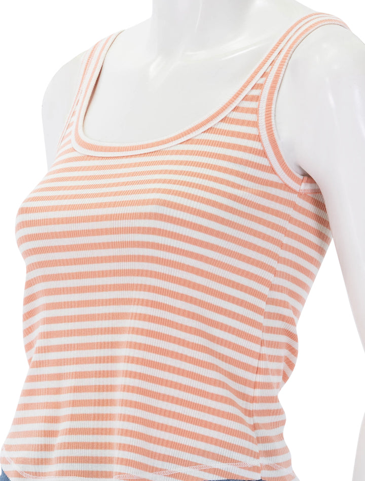 lina stripe tank in orange tiger stripe