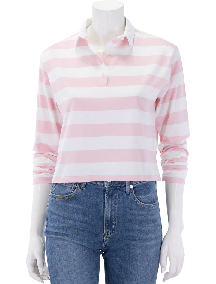 the lexie in pink and white stripe