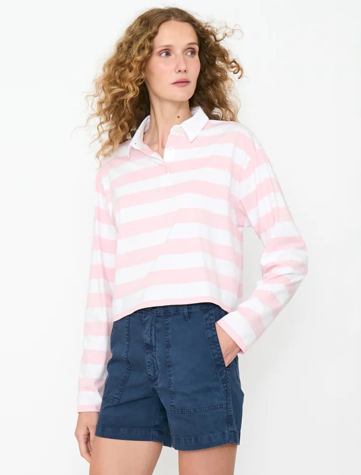 the lexie in pink and white stripe