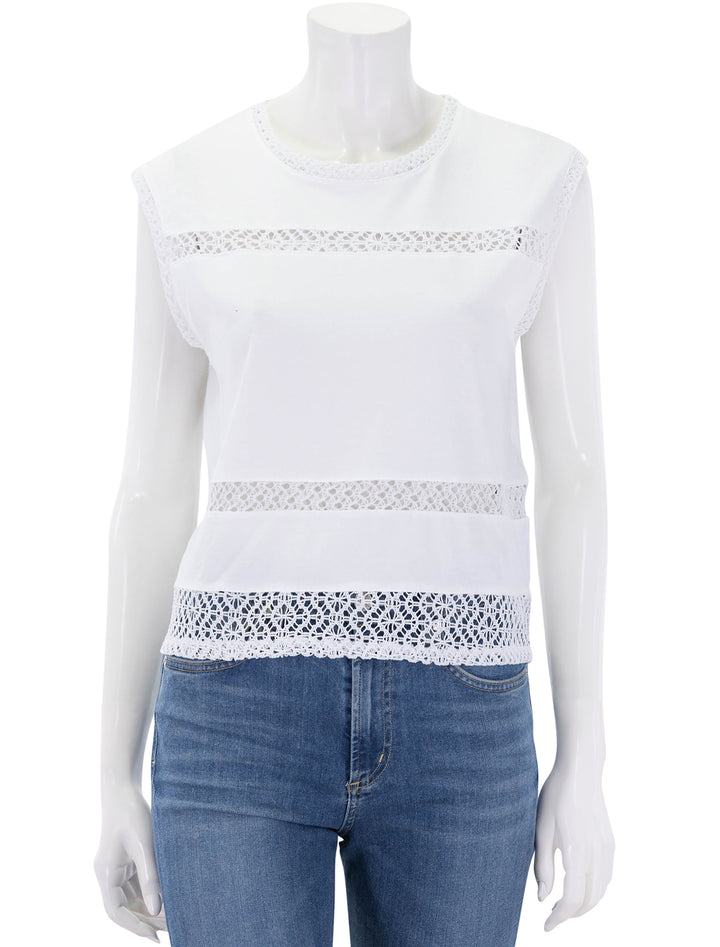 rosie muscle tank in white