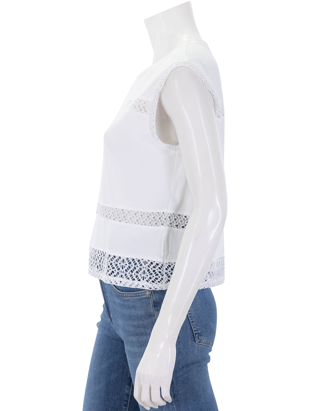 rosie muscle tank in white