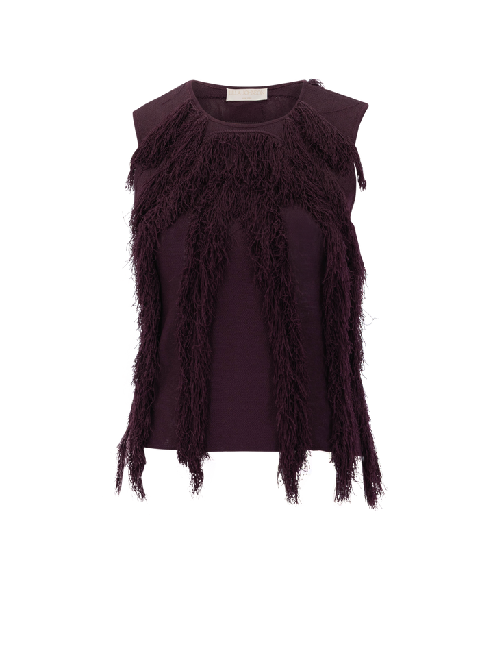 bonnie knit top in mahogany