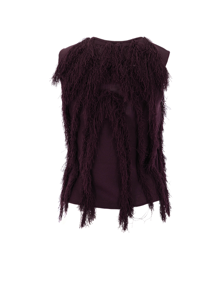 bonnie knit top in mahogany