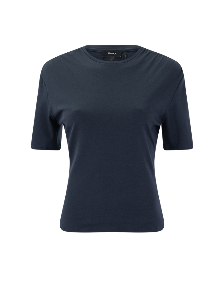 gathered shoulder clinton tee in nocturn navy