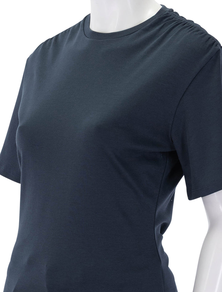 gathered shoulder clinton tee in nocturn navy