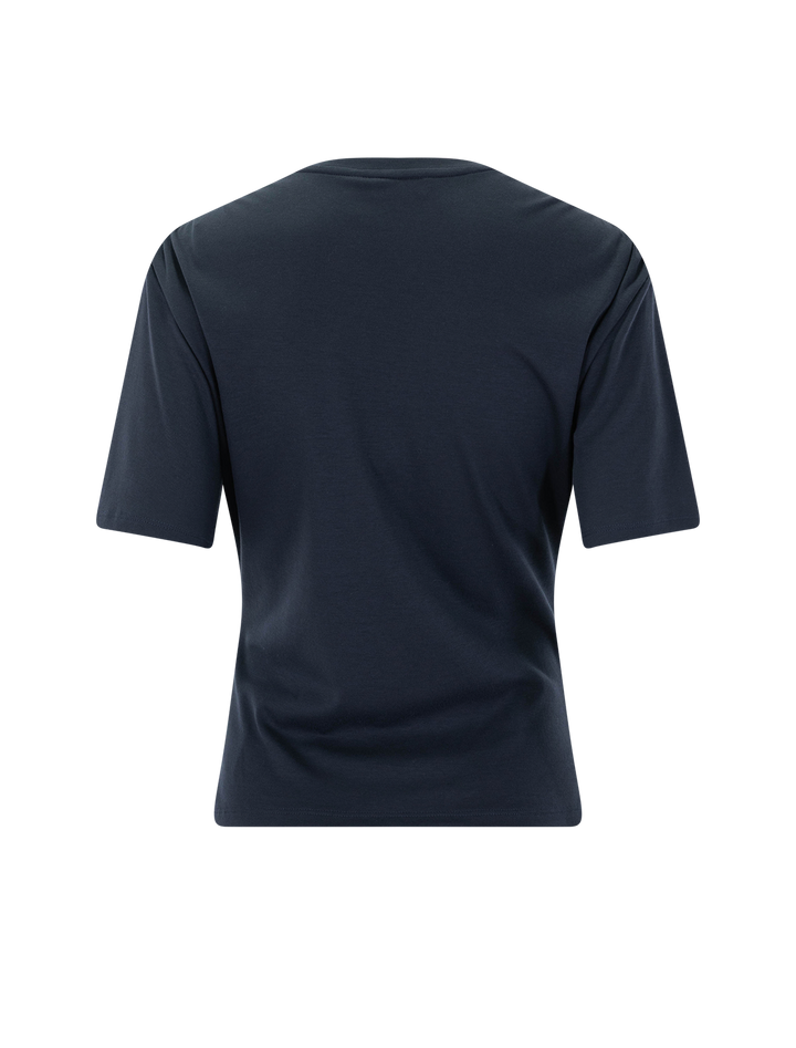 gathered shoulder clinton tee in nocturn navy
