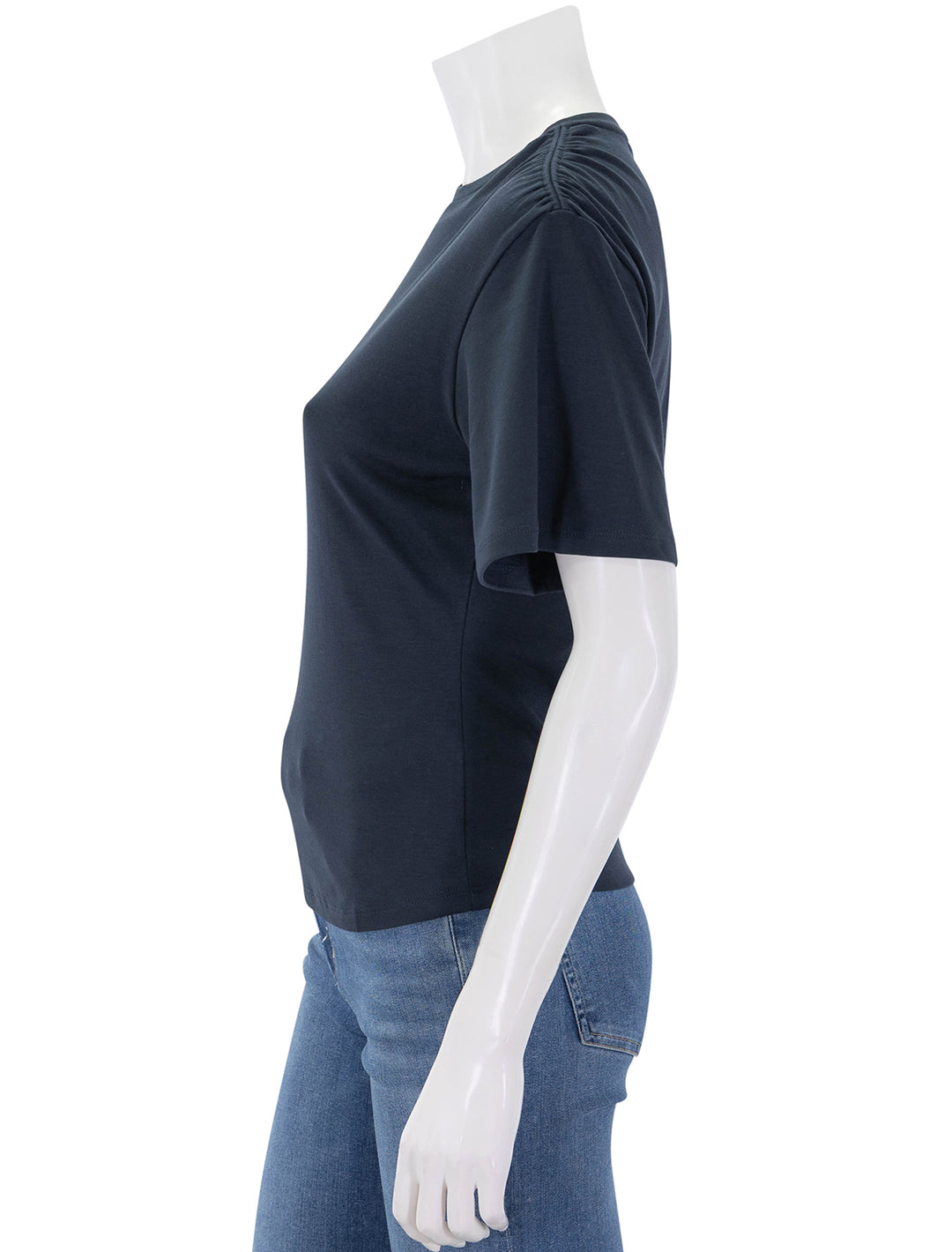 gathered shoulder clinton tee in nocturn navy