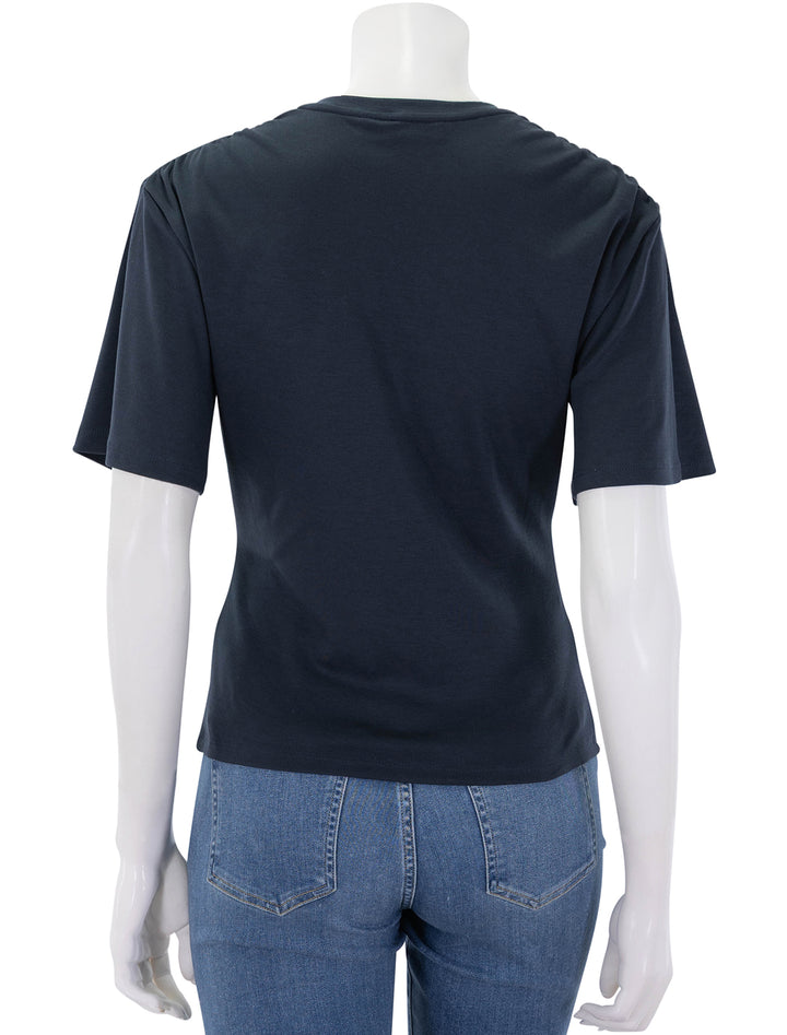 gathered shoulder clinton tee in nocturn navy