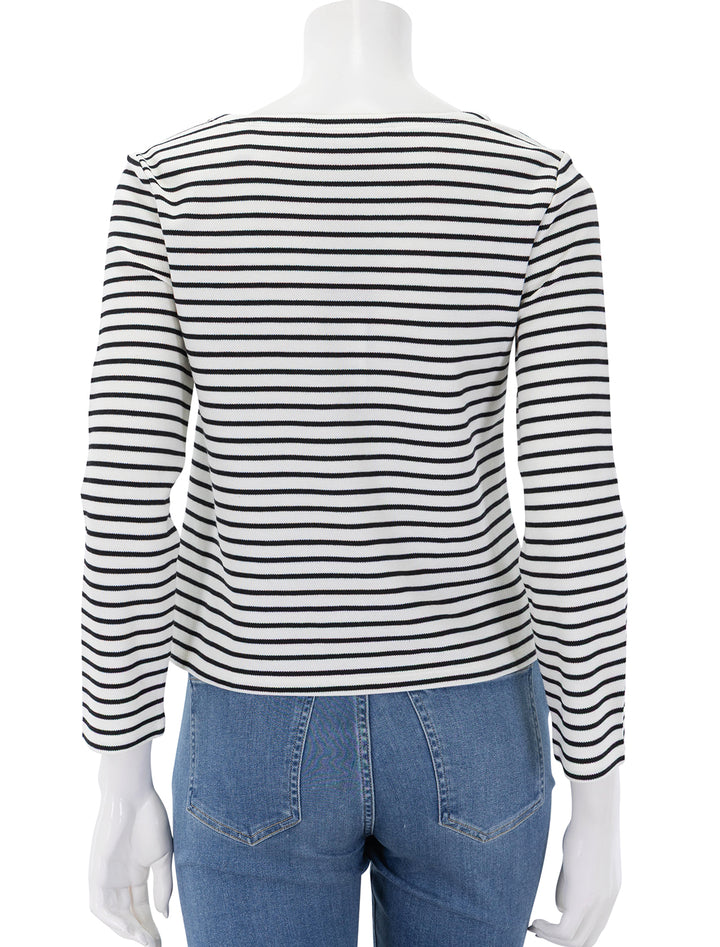 hovey top in dove and black