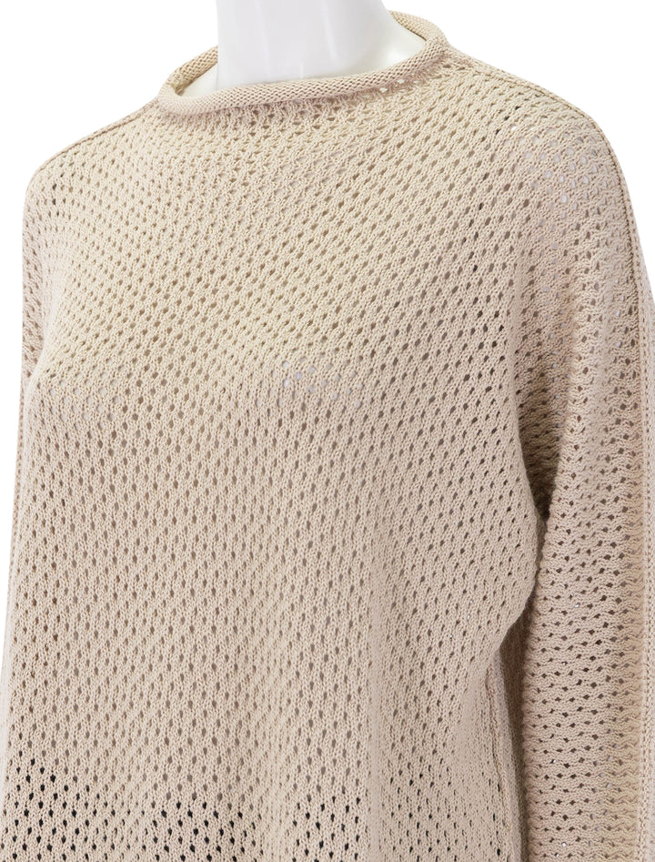 pointelle sweater in sand