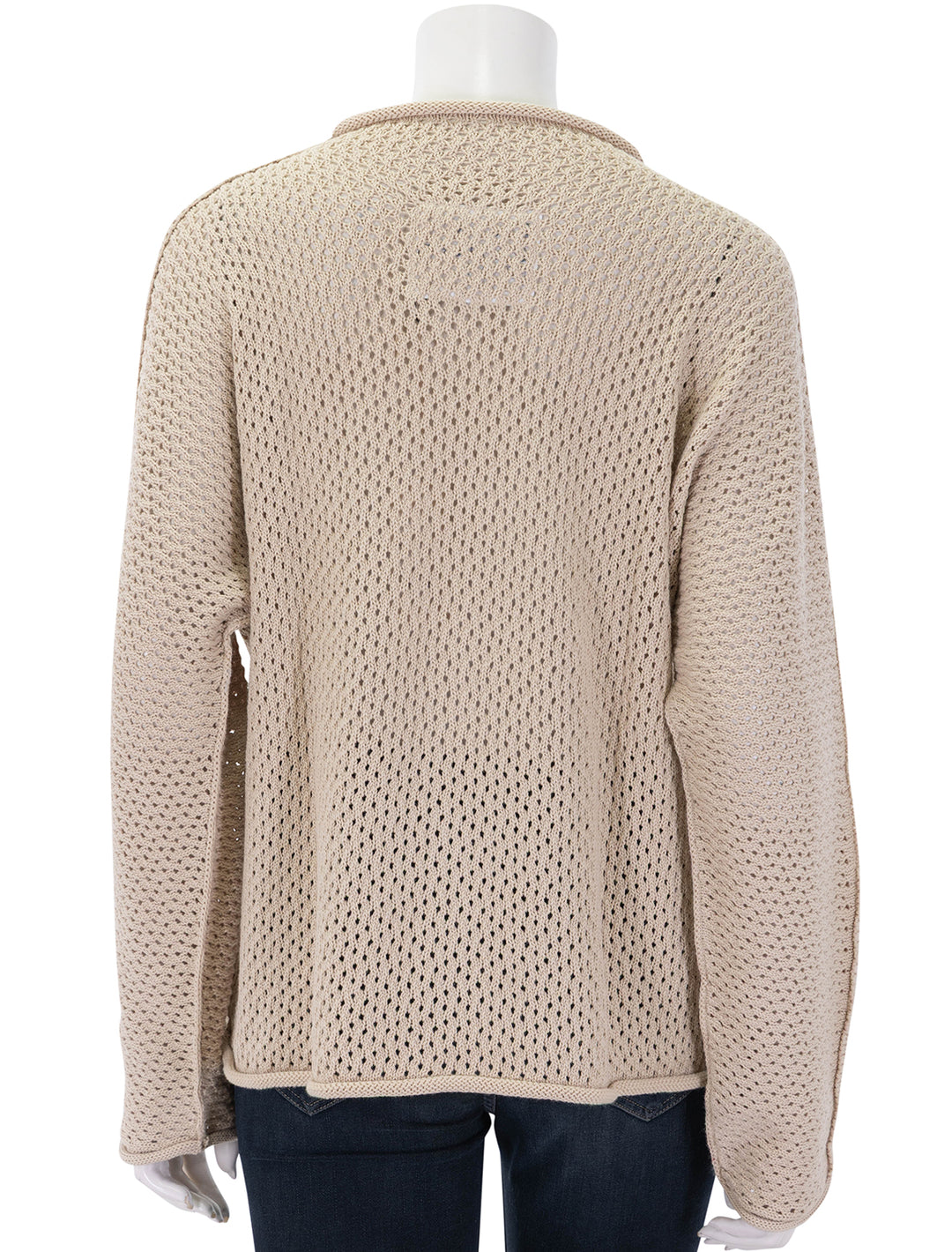pointelle sweater in sand