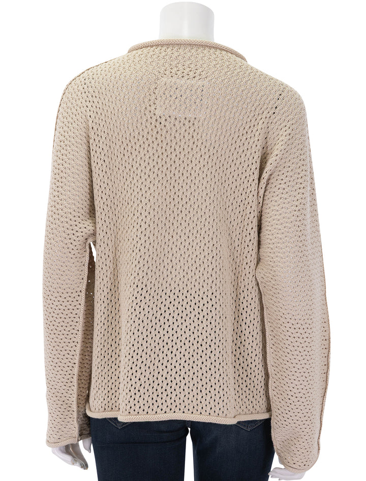 pointelle sweater in sand